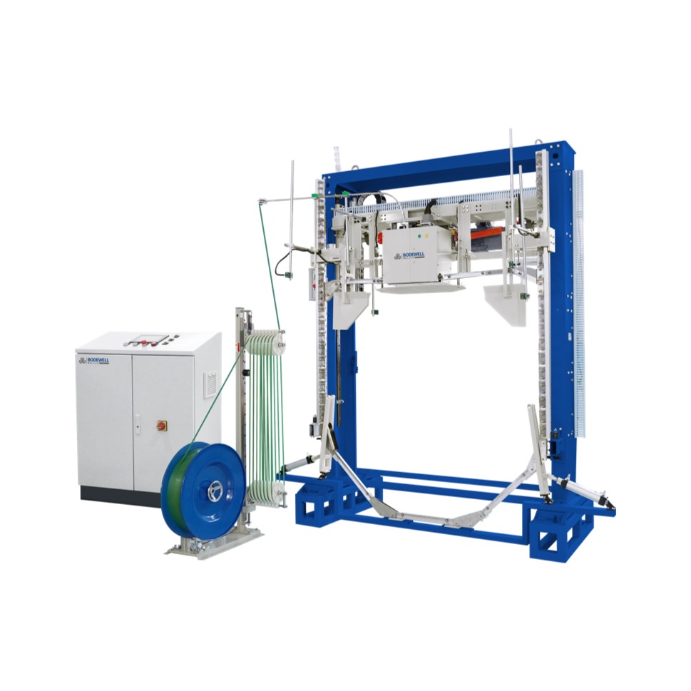 Vertical Strapping Machine for the Raw Paper Industry